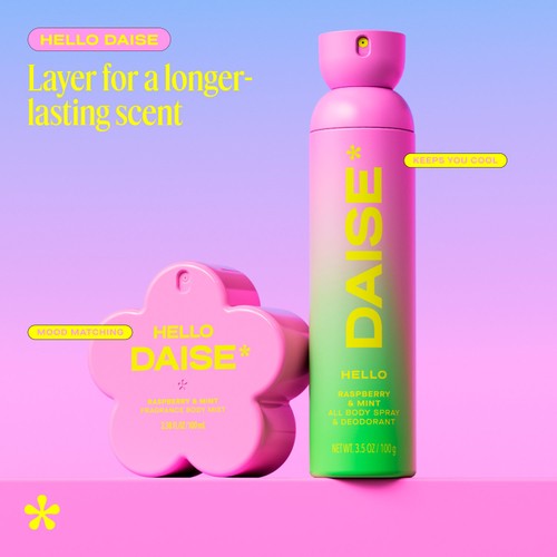 DAISE Hello All Body Spray & Deodorant in Raspberry & Mint  thumbnail 8