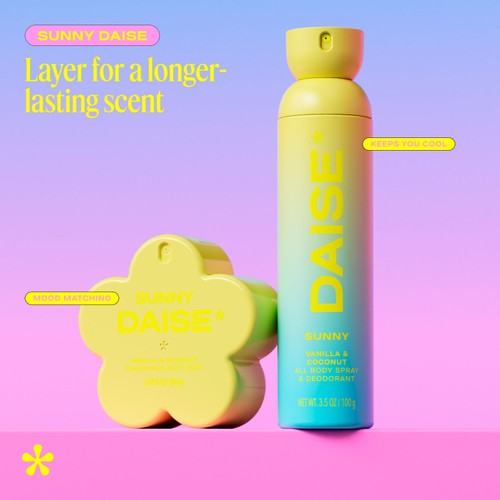 DAISE Sunny All Body Spray & Deodorant in Vanilla & Coconut thumbnail 8