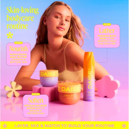 DAISE Exfoliating Body Scrub in Vanilla Glow, For Soft Glowing Skin thumbnail 5