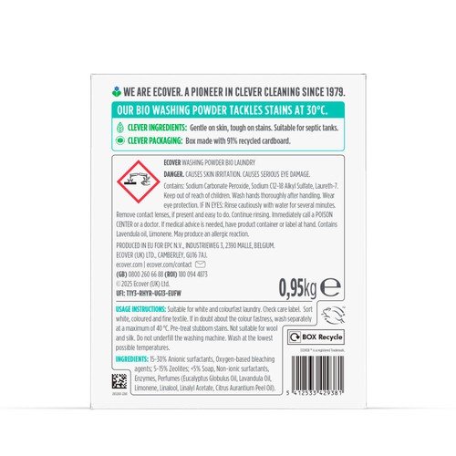 Ecover Concentrated Bio Laundry Powder 19 Washes thumbnail 3