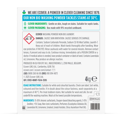 Ecover Concentrated Non Bio Laundry Powder 80 Washes thumbnail 3