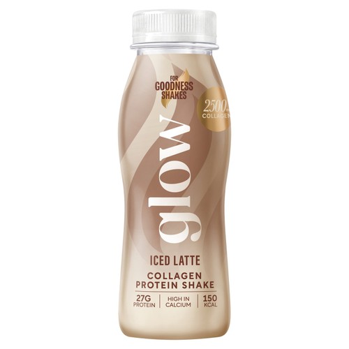For Goodness Shakes Glow Collagen Protein Shake Iced Latte