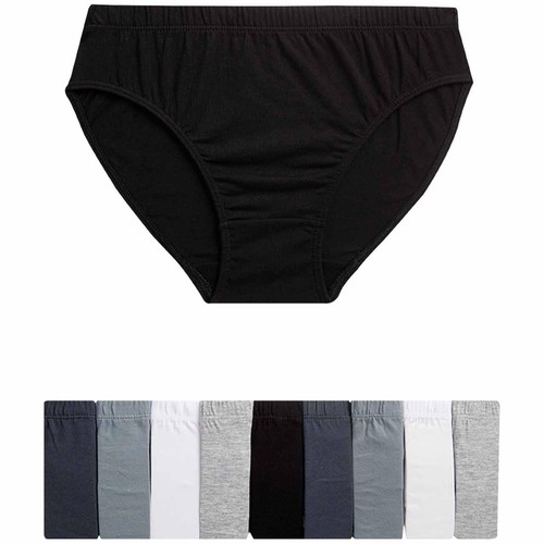 M&S Boys Pure Cotton Briefs, 13-14 Years, Grey Mix