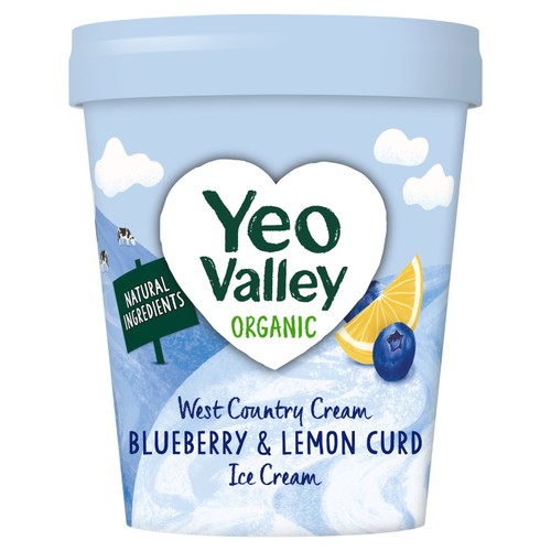 Yeo Valley Organic Blueberry and Lemon Ice Cream