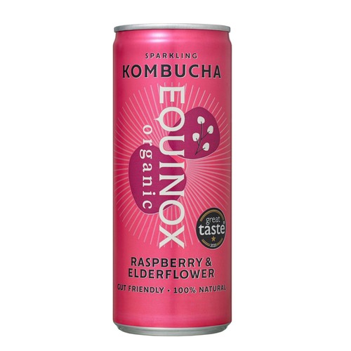 Equinox Organic Raspberry & Elderflower Kombucha