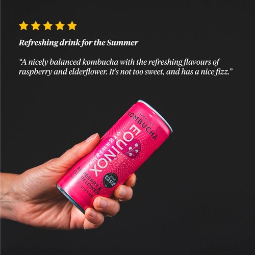 Equinox Organic Raspberry & Elderflower Kombucha thumbnail 2