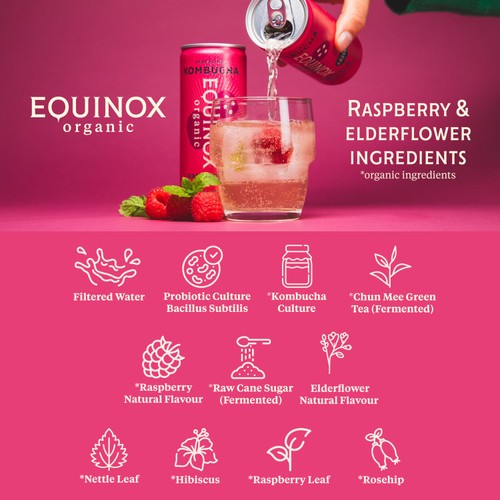 Equinox Organic Raspberry & Elderflower Kombucha thumbnail 8