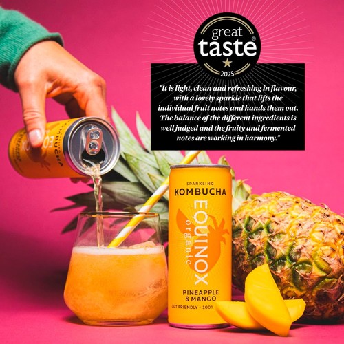 Equinox Organic Pineapple & Mango Kombucha thumbnail 2