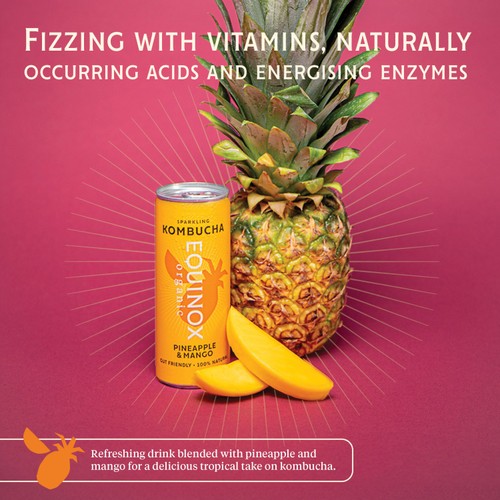 Equinox Organic Pineapple & Mango Kombucha thumbnail 3
