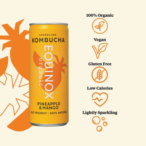 Equinox Organic Pineapple & Mango Kombucha thumbnail 8