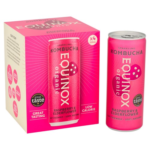 Equinox Organic Raspberry & Elderflower Kombucha thumbnail 2