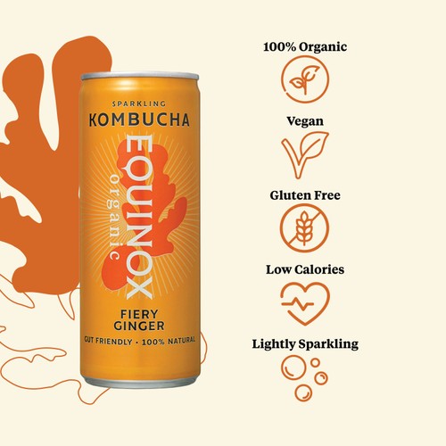 Equinox Organic Fiery ginger Kombucha thumbnail 6