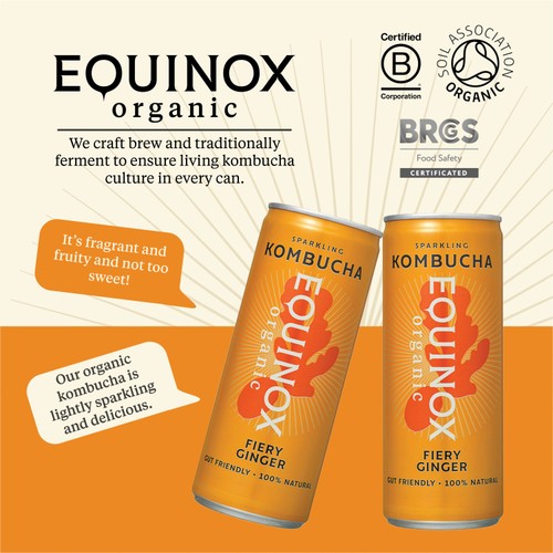 Equinox Organic Fiery ginger Kombucha thumbnail 7