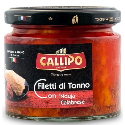Callipo Yellowfin Tuna with Nduja in Olive Oil Jar thumbnail 2