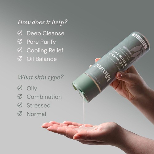 Miniml Body Wash & Bubble Bath Refreshing Tea Tree & Mint thumbnail 2