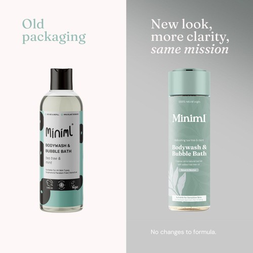 Miniml Body Wash & Bubble Bath Refreshing Tea Tree & Mint thumbnail 3