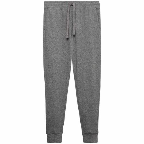 M&S Mens Pure Cotton Waffle Loungewear Bottoms, L, Grey thumbnail 2
