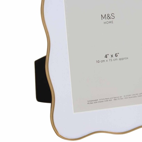 M&S Wiggle Double Photo Frame 4x6 inch, Gold thumbnail 3