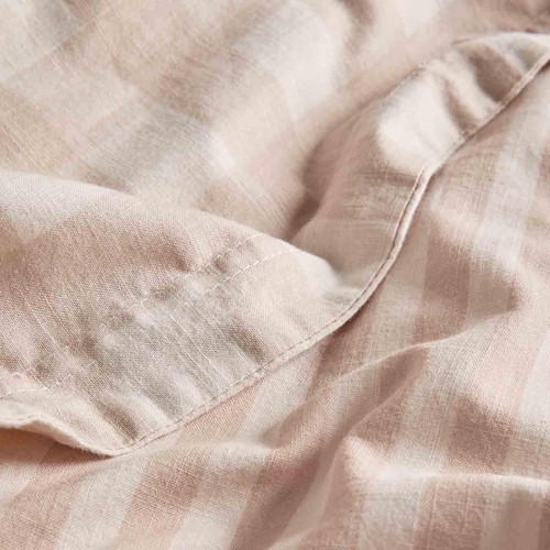 M&S Pure Cotton Gingham Bedding Set, Single, Natural Mix thumbnail 5