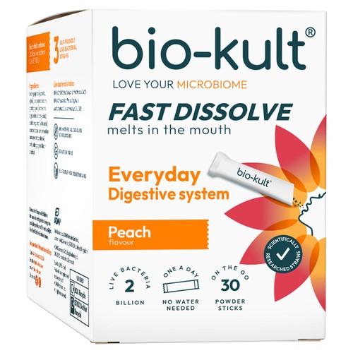 Bio-Kult Everyday Fast Dissolve Probiotic Powder Stick, Peach