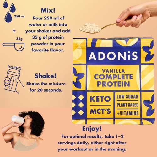 ADONiS Keto Protein Shake Vanilla thumbnail 5