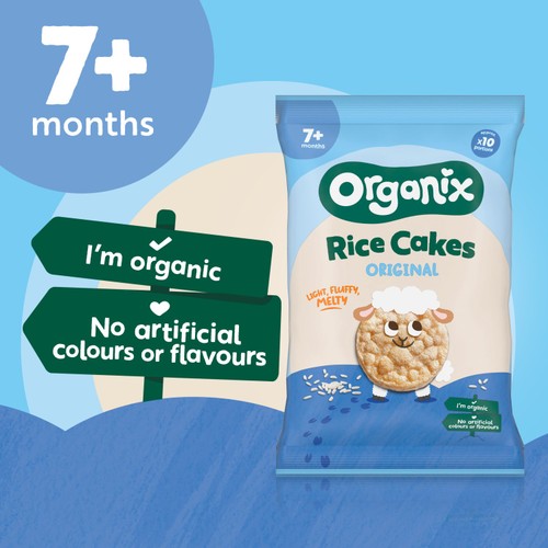 Organix Baby Rice Cakes Original 7+ Months, 40g thumbnail 4