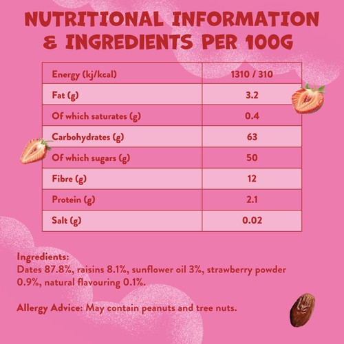 Goodies Kids Snack Strawberry & Date Fruit Bars Multipack  thumbnail 4