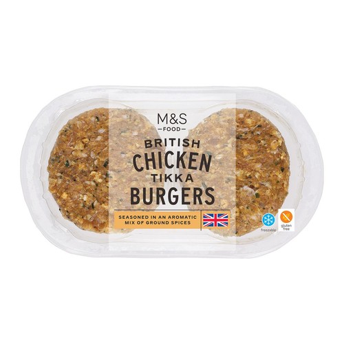 M&S Grill 2 Chicken Tikka Burgers