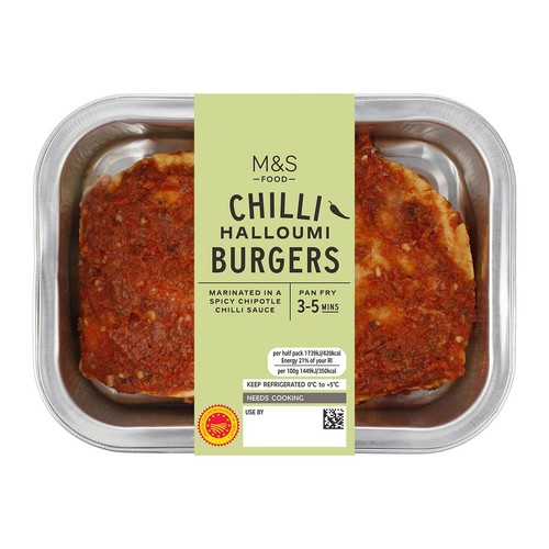 M&S Grill 2 Chilli Halloumi Burgers thumbnail 2