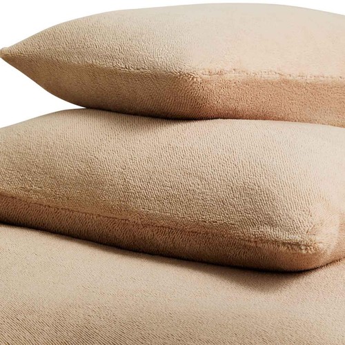 M&S Teddy Fleece Bedding Set Super King, Biscuit thumbnail 2