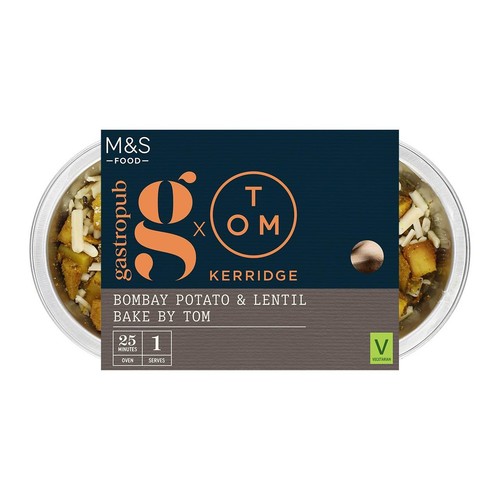 M&S Gastropub Bombay Potato & Lentil Bake by Tom Serves 1
