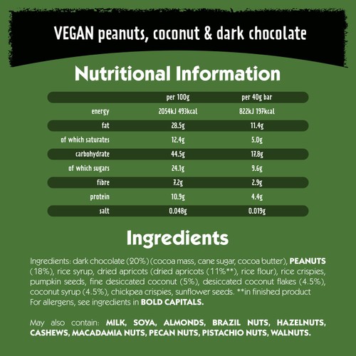 Eat Natural Vegan, Peanuts, Coconut & Dark Chocolate thumbnail 7