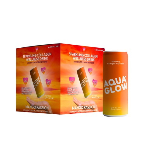 AQUA GLOW Mango Passion Collagen Drink