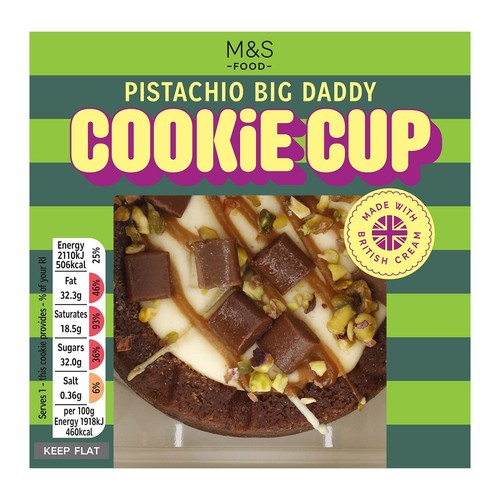 M&S Pistachio Big Daddy Cookie Cup thumbnail 3