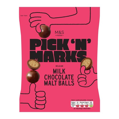 M&S Pick 'n' Marks Milk Chocolate Malt Balls thumbnail 2