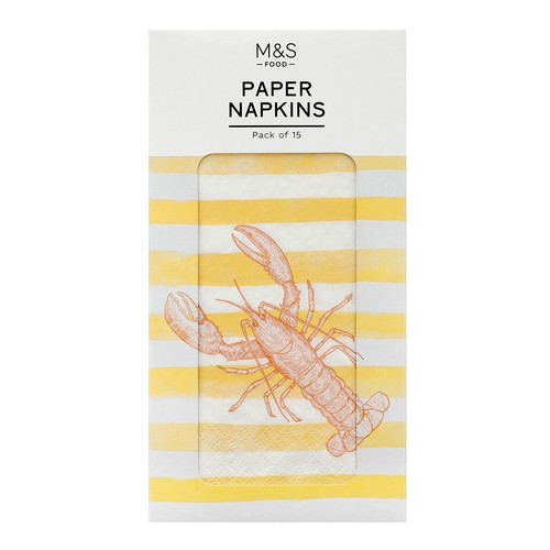 M&S Lobster Guest Napkins