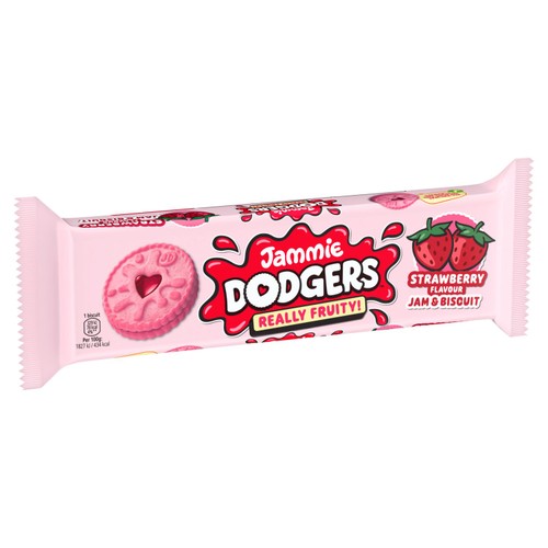 Jammie Dodgers Really Fruity Strawberry Flavour Biscuits thumbnail 2