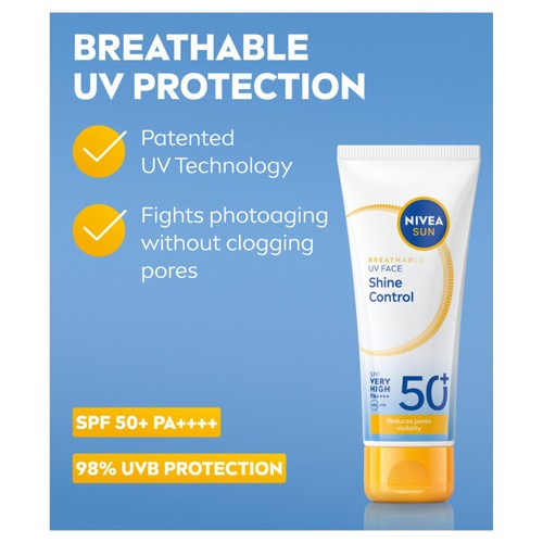 NIVEA SUN UV Face SPF 50 Sun Cream Shine Control thumbnail 2