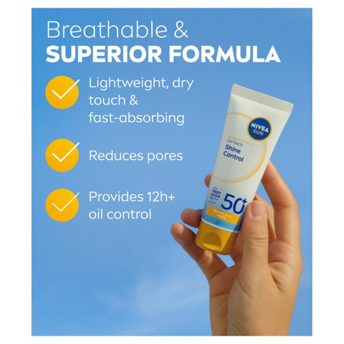 NIVEA SUN UV Face SPF 50 Sun Cream Shine Control thumbnail 5