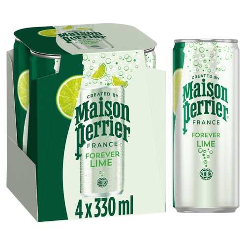 Maison Perrier Forever Lime Sparkling Water cans