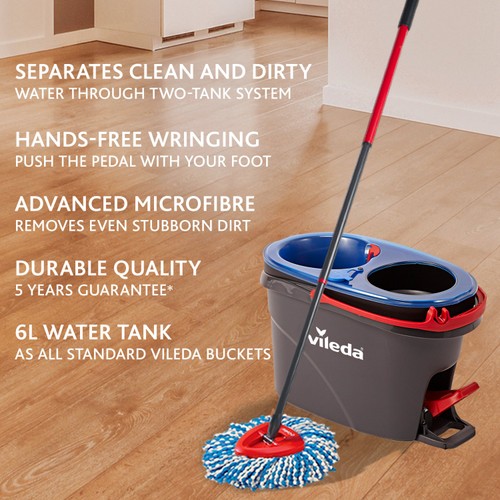 Vileda H2PrO Spin Mop & Bucket System thumbnail 3