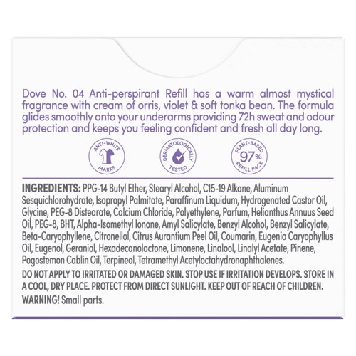Dove Violet & Tonka Bean Antiperspirant Refill thumbnail 8