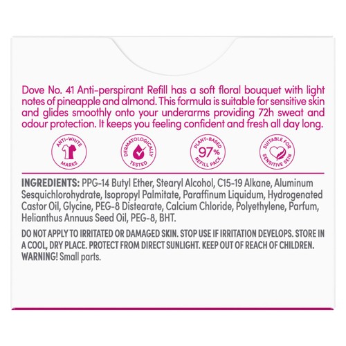 Dove No41 Peony & Pineapple 72h Antiperspirant Deodorant Refill Pack thumbnail 8