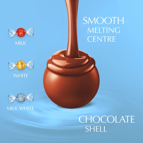 Lindt Lindor Milk & White Assorted Chocolate Truffles Box thumbnail 2