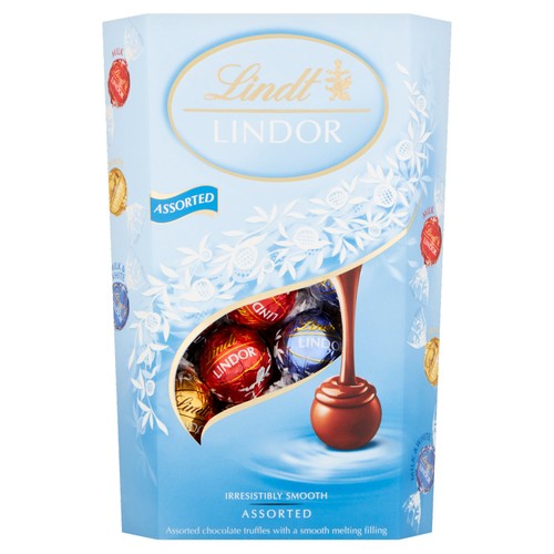 Lindt Lindor Milk & White Assorted Chocolate Truffles Box thumbnail 3