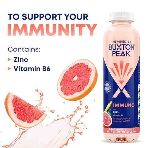 Buxton Peak Immuno Grapefruit & Ginseng Still Vitamin Water thumbnail 2