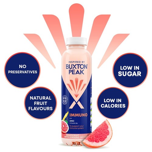 Buxton Peak Immuno Grapefruit & Ginseng Still Vitamin Water thumbnail 3