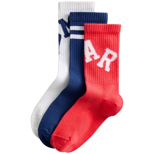 M&S Boys Cotton Rich Slogan Ankle Socks, Size 8.5-12 Small, Multi