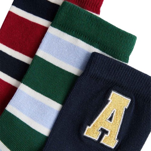 M&S Boys Cotton Rich Ankle Socks, 4-7 Large, Blue Mix thumbnail 2