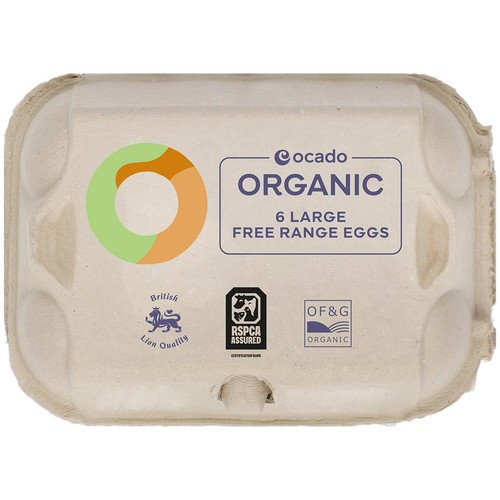 Ocado Organic 6 Large Eggs
